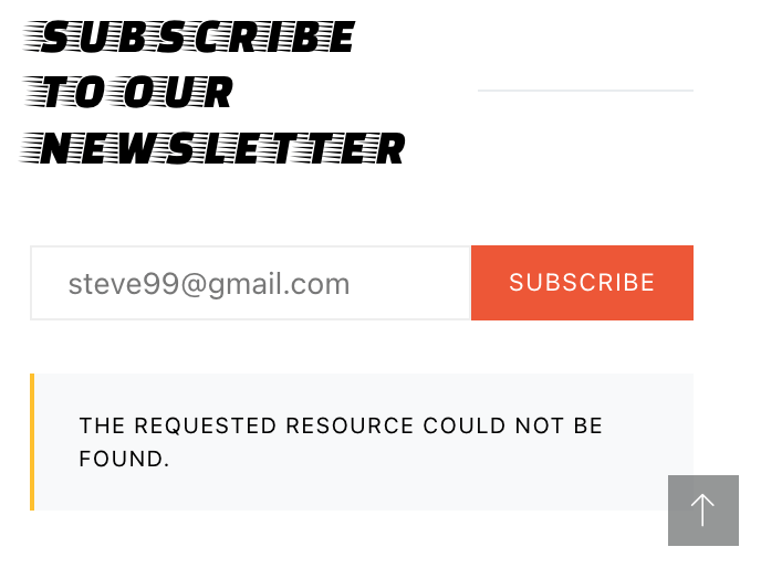 Mailchimp error: The requested resource could not be found.