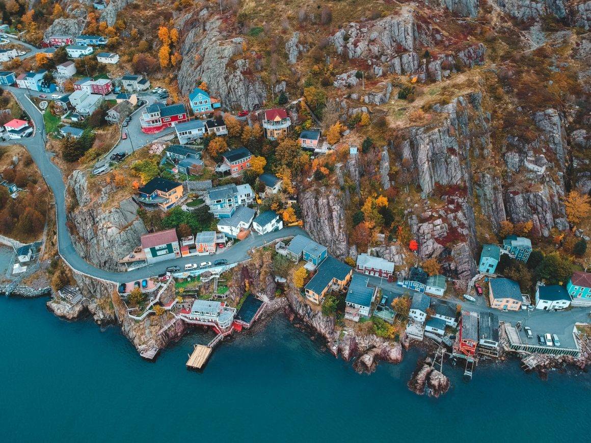 St. John's Newfoundland aerial view.